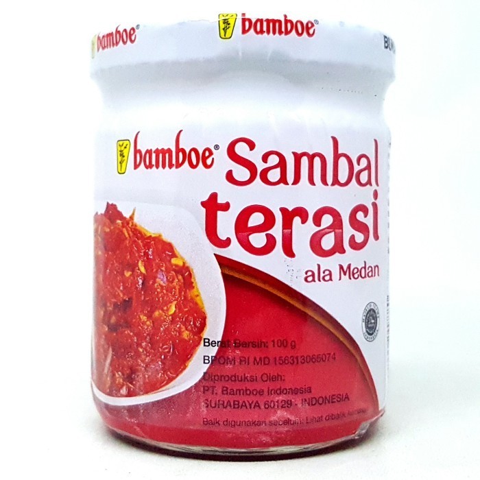 

~@~@~@~@] BAMBOE SAMBAL TERASI ALA MEDAN 100gr SAMBEL HALAL MUI BOTOL KACA