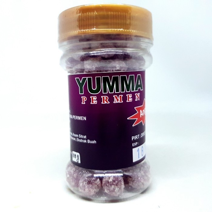 

:=:=:=:=] YUMMA PERMEN ANGGUR 100gr GRAPE CANDY MANIS RASA BUAH KERAS ASLI