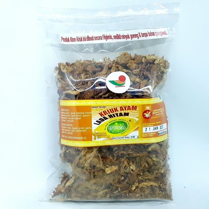

Produk Terbaik] EFFATA ABON AYAM KRIUK LADA HITAM 250gr CHICKEN FLOSS CRISPY SWEET
