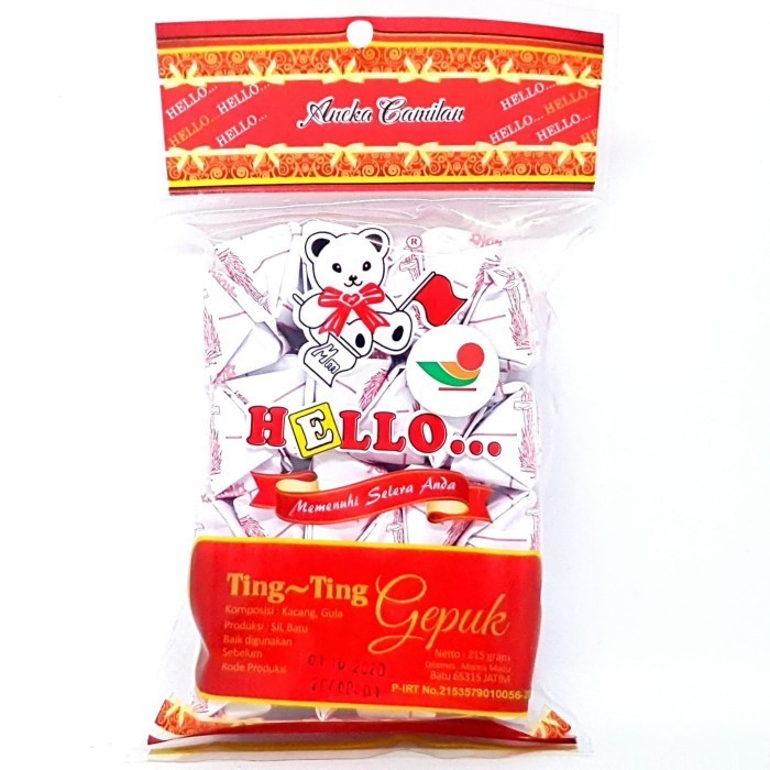 

\\\\\] HELLO TING TING GEPUK 215gr KACANG TANAH WIJEN ENTING KARAMEL ASLI