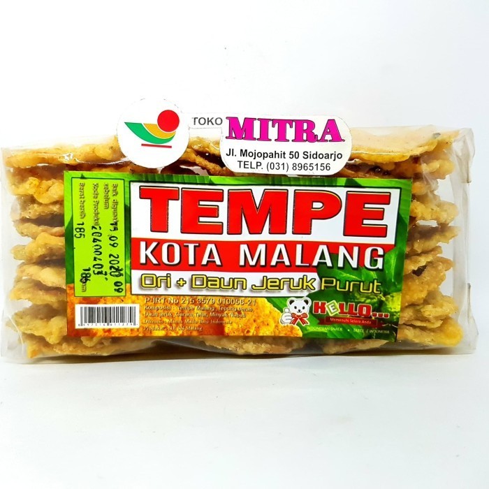 

%$%$%$%$] HELLO KERIPIK TEMPE ORI + DAUN JERUK PURUT KRIPIK OLEH KHAS MALANG