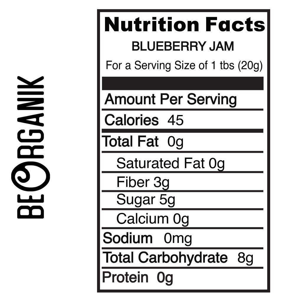 

Beorganik Blueberry Jam / Selai Blueberry 280Gr