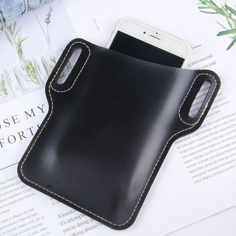 Virall Case Sarung Dompet Bag Tas Tempat Hp Pinggang Sabuk Kulit Universal Untuk Iphone Samsung Xiao