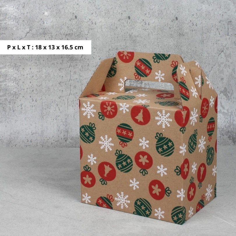 

10 Pcs Dus Jinjing Box isi 3 Thinwall 750ml Coklat Natal 18 x 13 x 16.5 cm