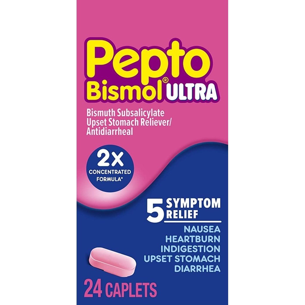 Pepto Bismol Ultra Caplets 2X Concentrated Formula Upset Stomach Relie ___Malla