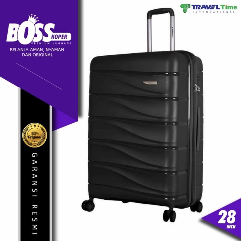 Koper 28 Inch Large/Besar TRAVEL TIME Expand + TSA Kuat Original