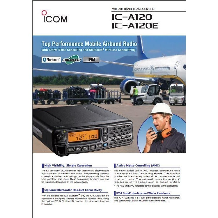 ready Icom IC-A120 Mobile Airband Radio Rig Ori Baru Garansi 1 Tahun ICA120