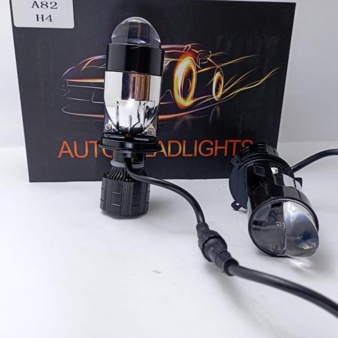 Lampu LED HRJ V9 Projie H4 Mini Projector Lens Lensa Mobil Motor - V