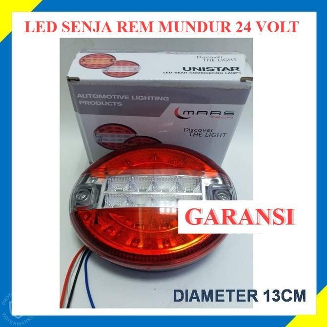 LAMPU LED SENJA REM MUNDUR VARIASI TRUK TRUCK 24 VOLT BULAT A146