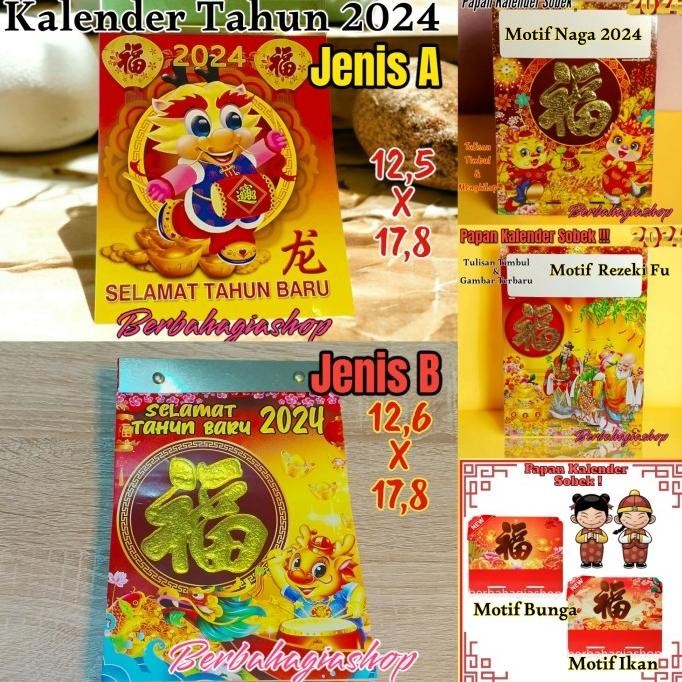 

langsung order saja] Papan Tatakan Dan Kalender Sobek Cina Lokal Ukuran Sedang Tahun 2024