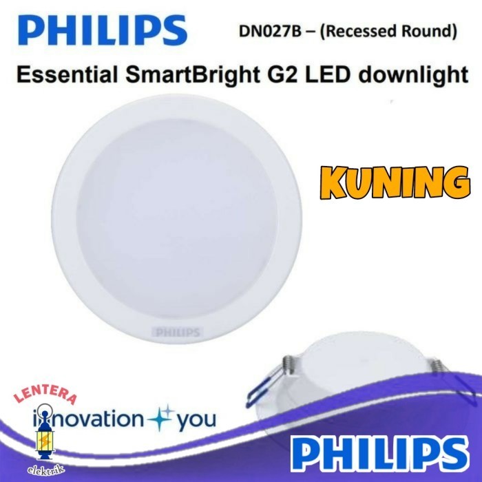 Philips LED KUNING 15 WATT DN027B LED12/WW D150 RD 3000K
