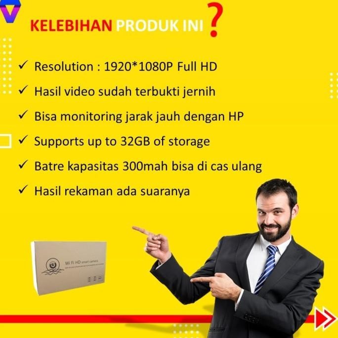 Baru KAMERA KECIL TERSEMBUNYI TANPA KABEL PENGINTAI BLUETOOTH VLOG WIFI