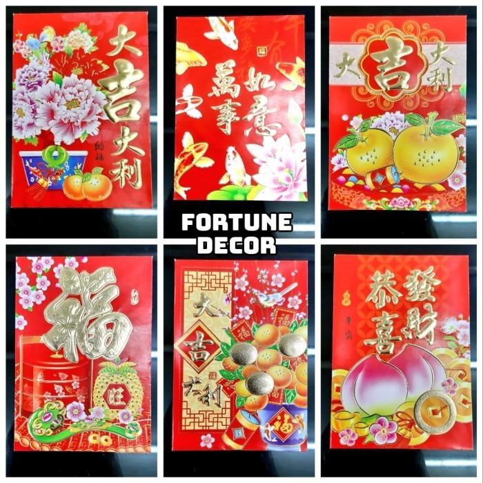 

((((()paling dicari] Angpao merah imlek motif random isi 6 angpau