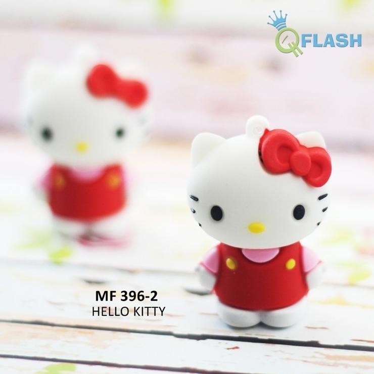 Flashdisk Kter Hello Kitty Berdiri (Red Mf 396-2) 8Gb, 16Gb, 32Gb
