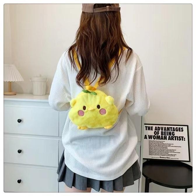 hap Tas Selempang Ayam Chick Cute Korean Style Backpack Tas Kartun Lucu
