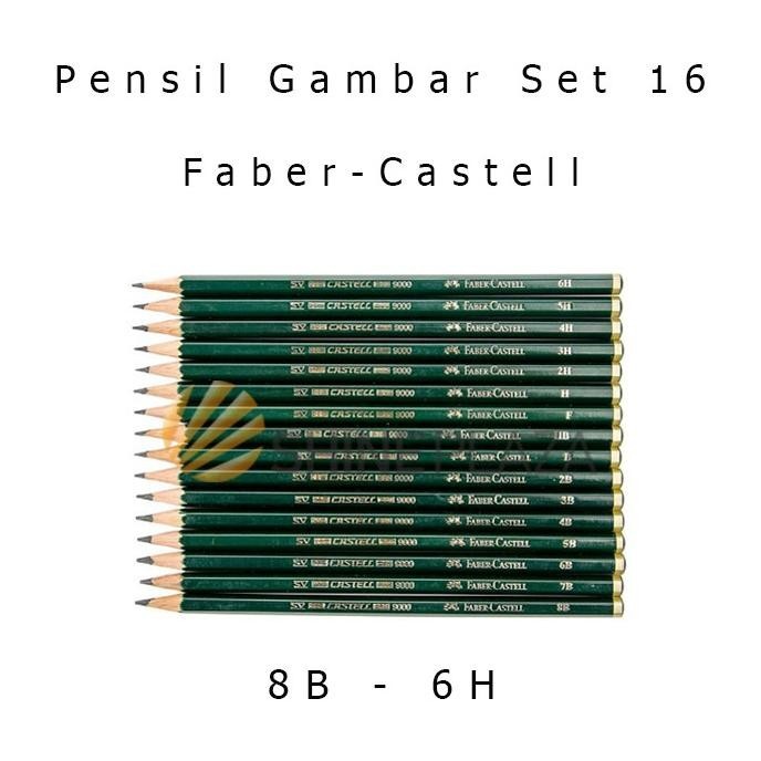

Miliki Drawing Pencil Set - Pensil Gambar Faber Castell Isi 16 - Pensil 2B ,,