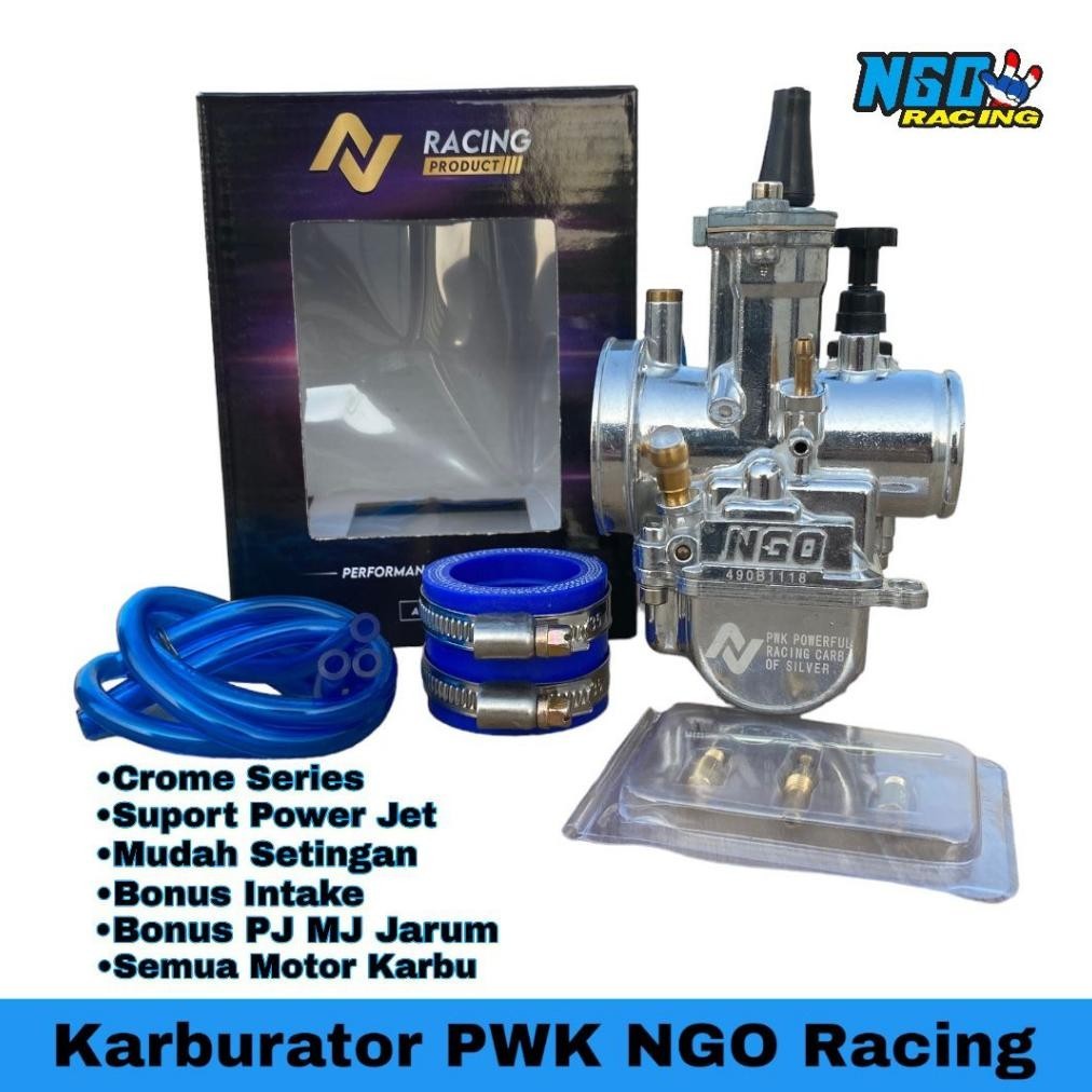 Ready Karburator Pwk Kotak 24 26 28 30 32 34 Ngo Racing Crome Series Free Pilot Jet Main Jet Jarum S