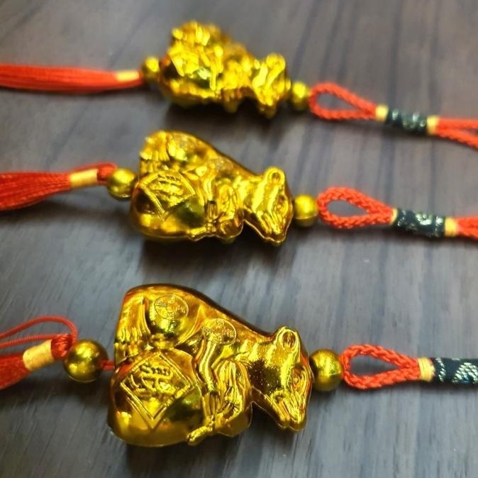 

New Sale Gantungan Tikus Emas Hoki Murah Hiasan Parcel Imlek Gt Kepang Chinese Stok Terbatas