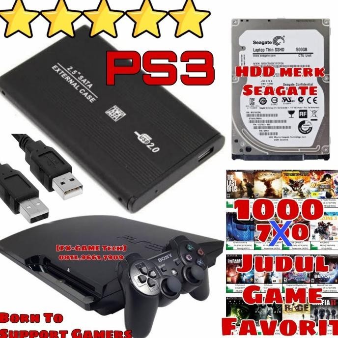Hardisk Hdd External Eksternal Ps3 Full Game Usb 2.0 320 500 Gb 1Tb