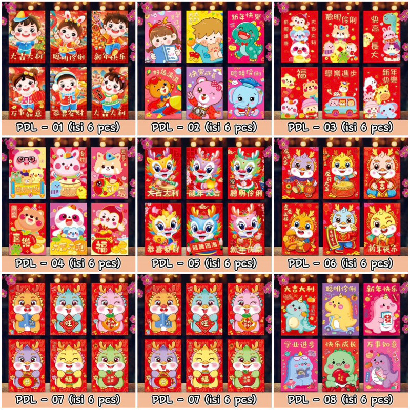 

VWS PART 1 - ISI 6 ANGPAO IMLEK 3D PREMIUM ANGPAO NAGA 2024 ANGPAO PANJANG ANGPAO PENDEK ANGPAU