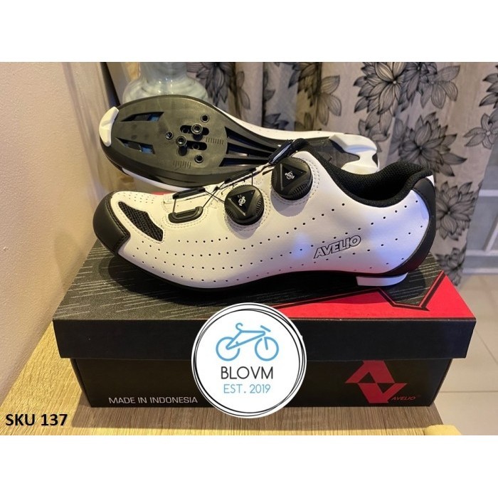 Sepatu Roadbike Avelio Sepatu Sepeda Cleat White Original