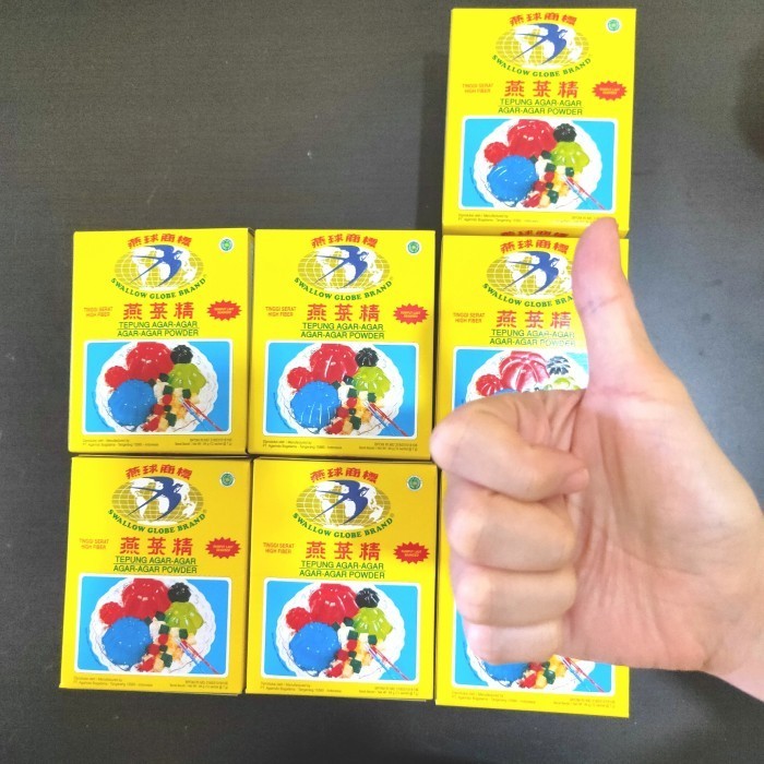 PROMO AGAR AGAR SWALLOW GLOBE PLAIN PUTIH 1 BOX