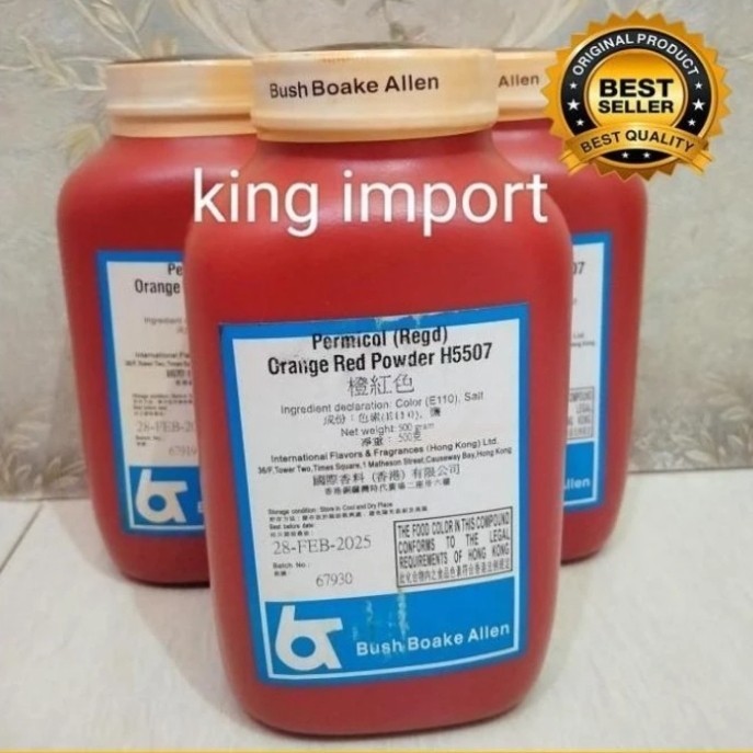 

SALE Permicol (Regd) Orange Red H5507 pewarna