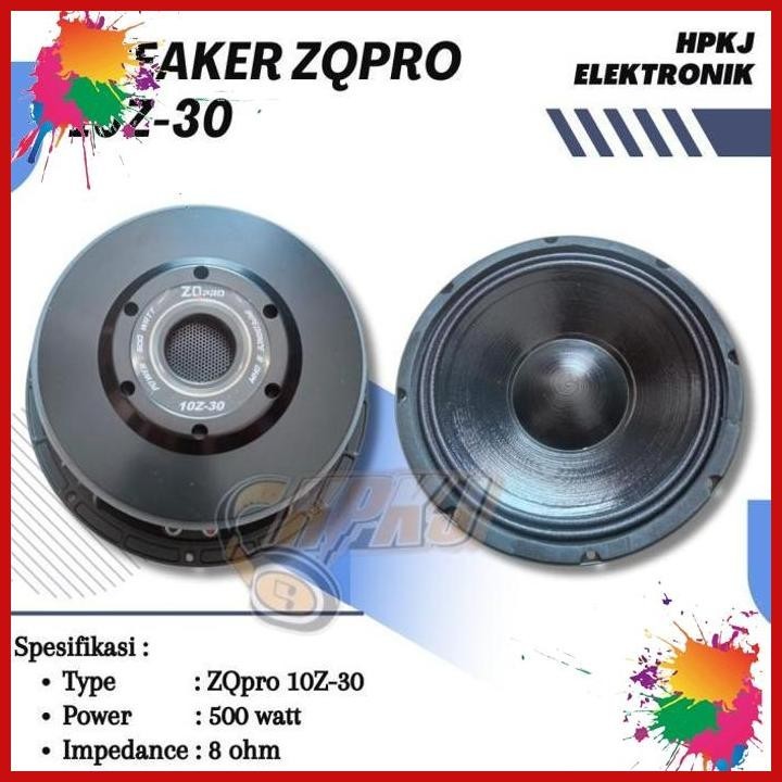 speaker zq pro 10z-30 10 inch speaker komponen zq-pro 10z 30 10z30 (kwj)