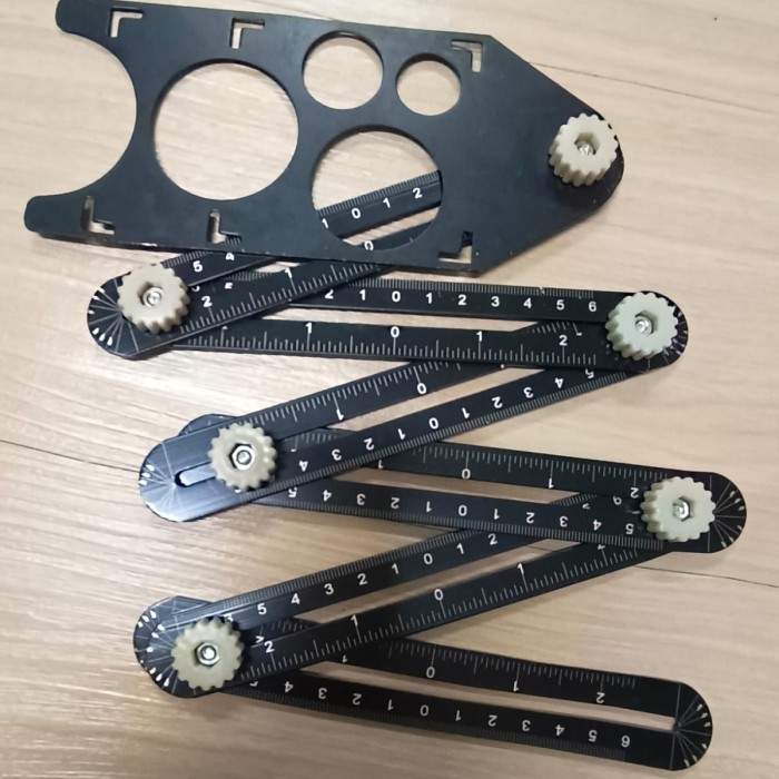 Penggaris Ukur Keramik 6 Sudut Lipat Siku Best