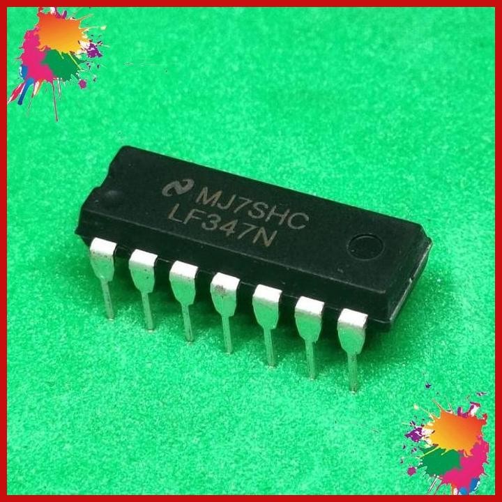 (ktj) lf347n lf347 lf 347 n dip-14 quad op amp persamaan tl074 tl084 lm324