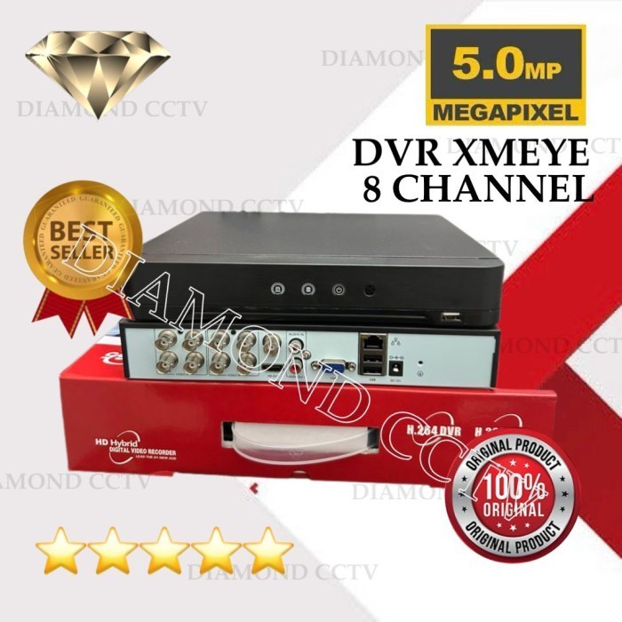 DVR Xmeye 8CH 6 in 1 (AUDIO) 5MP Dvr CCTV Xmeye 8 Channel 5MP Audio