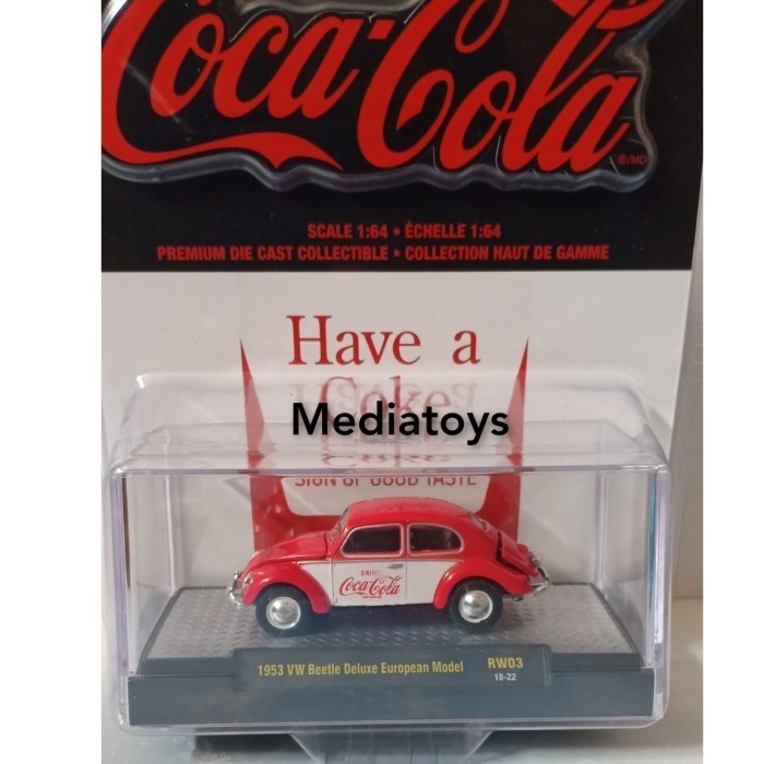 Hot Sale Diecast M2 Coca Cola Vw Beetle Deluxe European Model 1953 Termurah