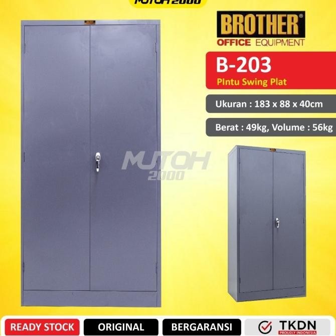 

New Tkdn Brother B-203 Lemari Arsip Besi Pintu Swing Plat Berkualitas