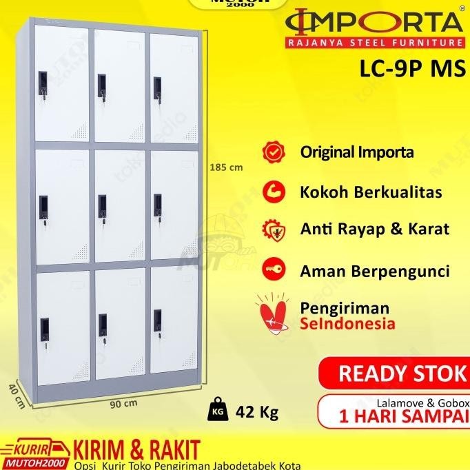 

Ready Importa Lc-9P Bt Ms Loker Besi 9 Pintu Locker Besi 9 Pintu Full Plat Original