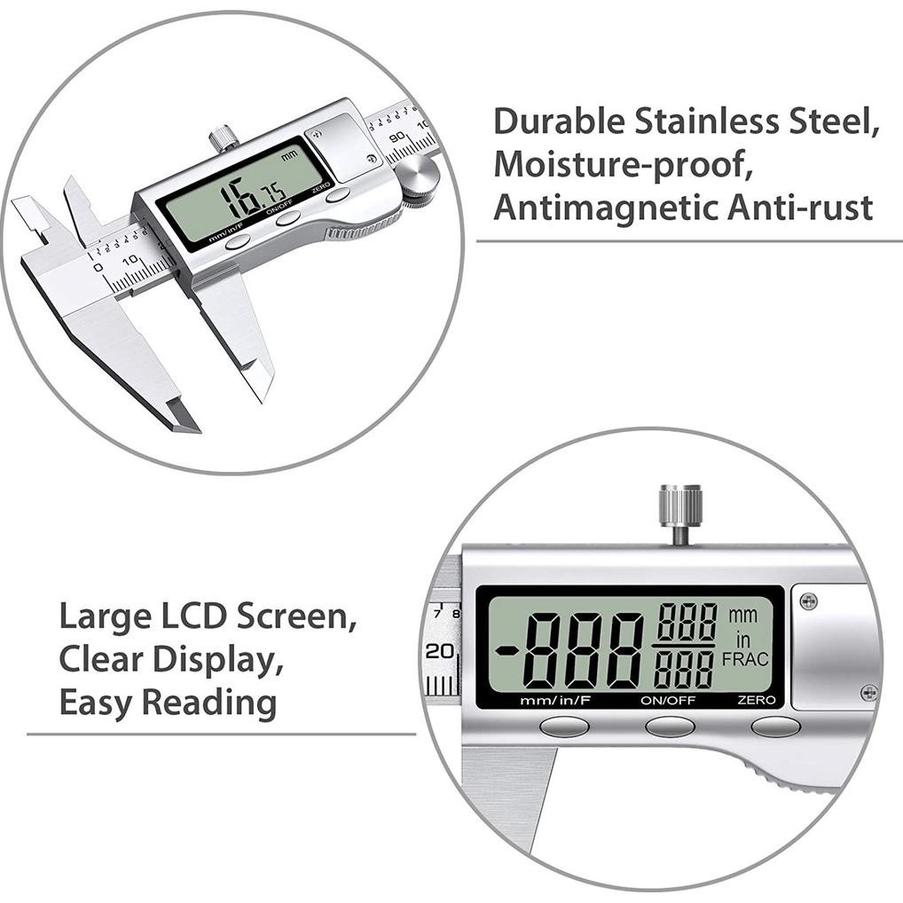 

SUPER COD+Dalam stok+Pengiriman CepatYUN Stainless Steel Digital Display LCD - Micrometer - Caliper - Sigmat Digital Vernier Scale - Jangka Sorong Digital 1500MM /Jangka Sorong Kaliper Sigmat Digital Stainless Steel Silver Vernier
