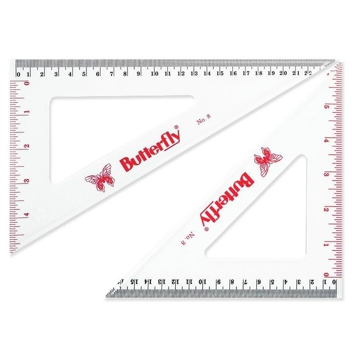 

PANAS Butterfly Set Penggaris Segitiga No. 8 / BT - No. 8 set packing AMAN