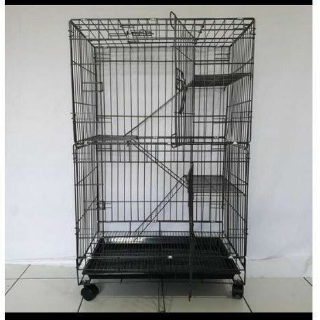 PROMO KANDANG kandang lipat kucing anjing musang kelinci marmut monyet iguana tingkat 3 size xl