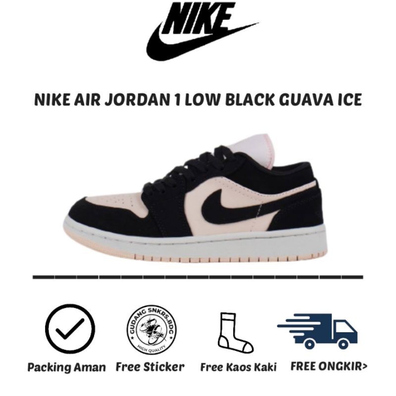 (GUDANGSNKRS) Air Jordan 1 Low Black Guava Ice