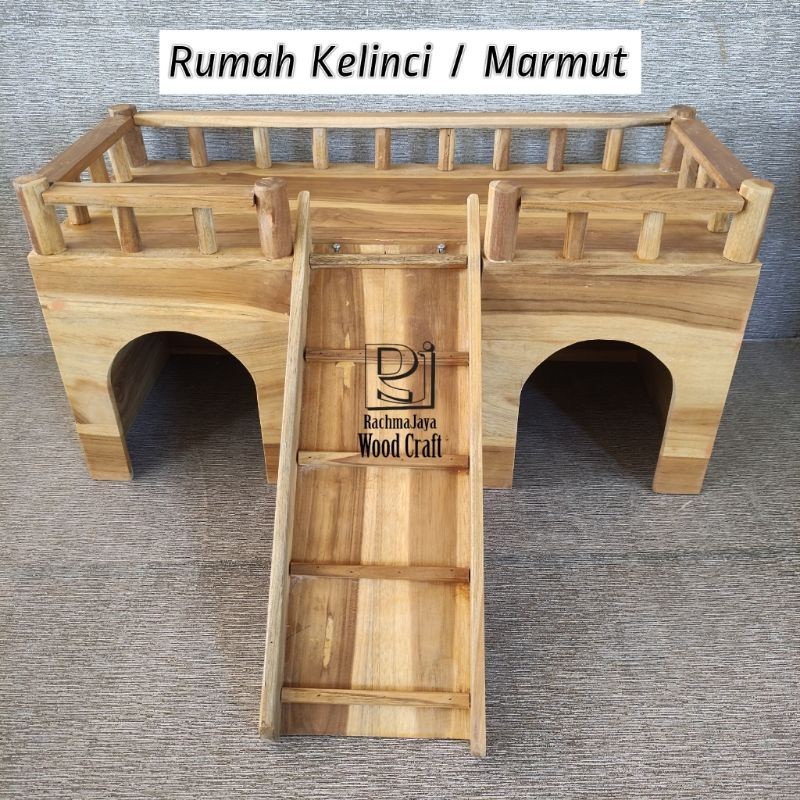 PROMO KANDANG Rumah Kelinci Rumah Kelinci Kandang KElinci Kayu Rumah marmut 2 pintu