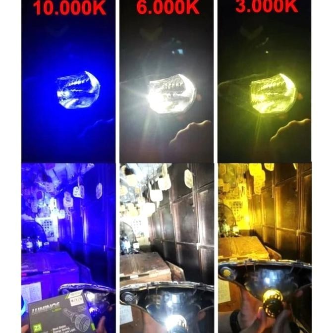Lampu Depan Led Luminos Z3 LED 3 Warna Universal Motor Bebek & Matic