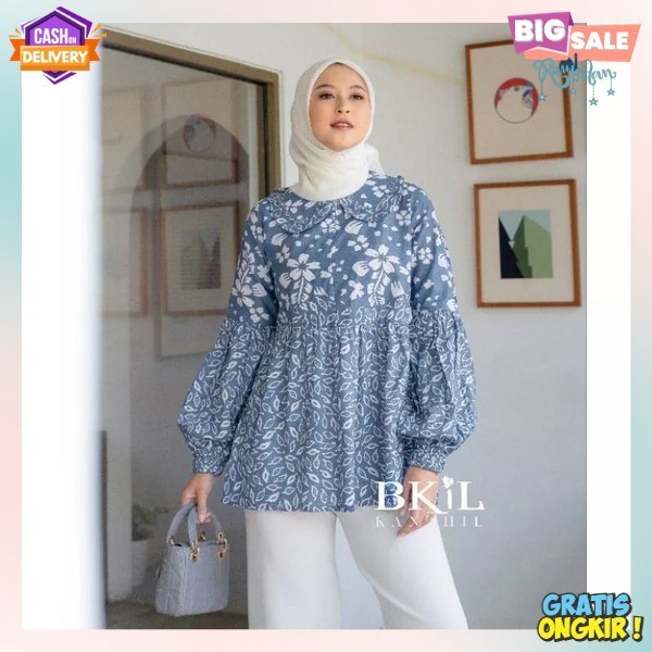 Bluoes Kondangan Simple Elegant Buls Bsju Wnt Gaya Modern Atasan Wanita Blus Baju Blues Waita Kantor