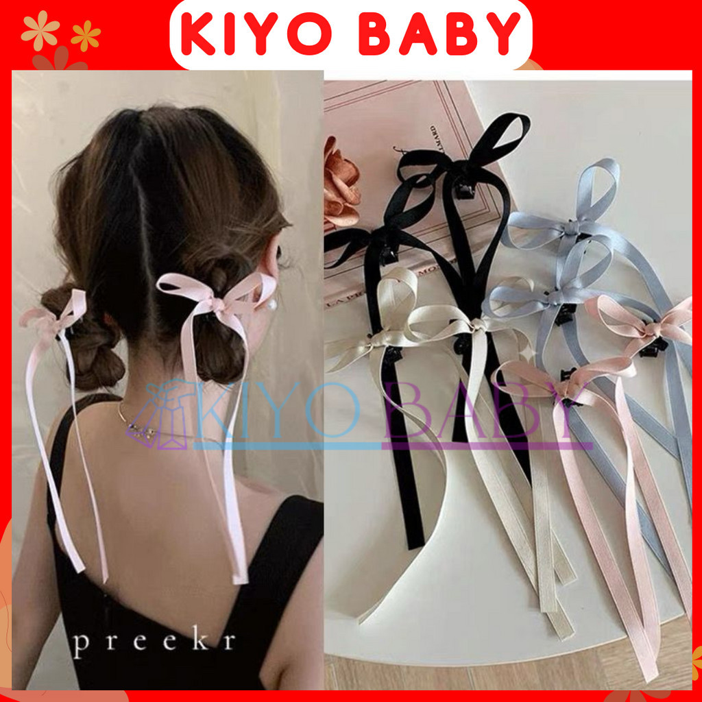 J-143 | JEPITAN PITA RAMBUT SET 2 PC KOREA PANJANG POLOS WARNA/JEPITAN RAMBUT JENNIE BLACKPINK/JEPIT