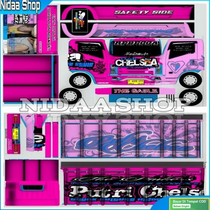 

Stiker pola truk oleng Putri Chelsea lembar Size Jumbo tinggal pasang