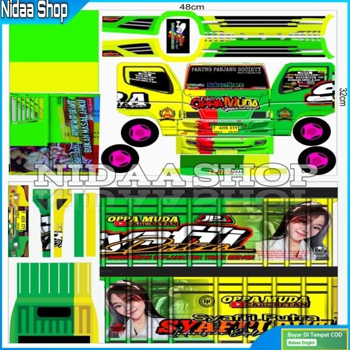 

pola stiker truk oleng Oppa Muda [Dua lembar] tinggal pasang
