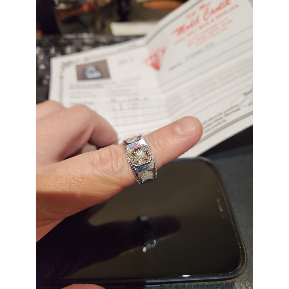 Cincin - Cincin Pria Diamond Emas Putih