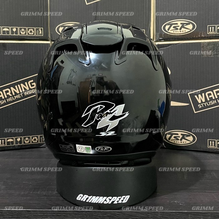 Helm - Helm Tsr Ram 4 Hitam Glass Black - Tsr Helmet