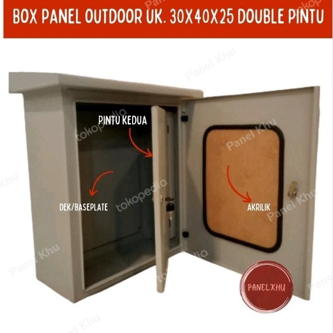 Custom Box Panel Outdoor Double Pintu 30X40X25 Plat 1.2Mm