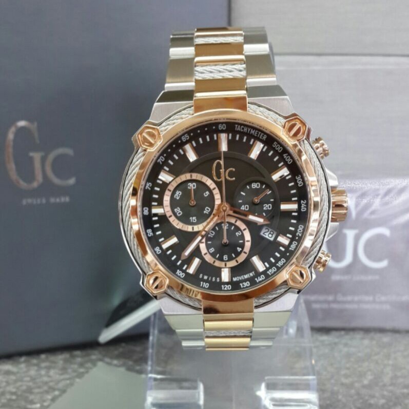GC Jam Tangan Formal Pria Murah Y24002G2 - All Stainless - Quartz - Original