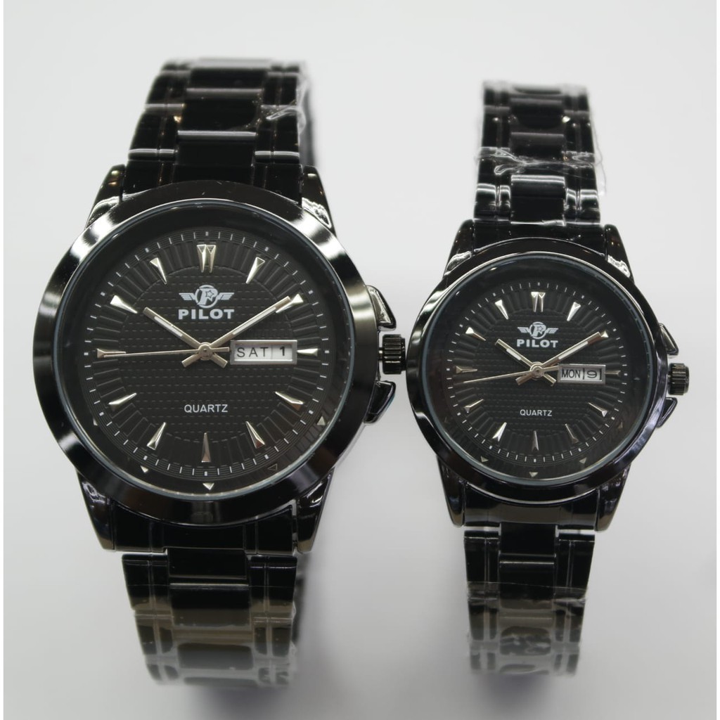 Pilot 9978 Jam Tangan Formal Couple Murah Anti Air - All Stainless - Quartz - Original