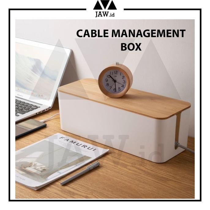 

Jaw.Id Cable Management Box / Kotak Organizer Kable Tutup Kayu Stok Terbatas